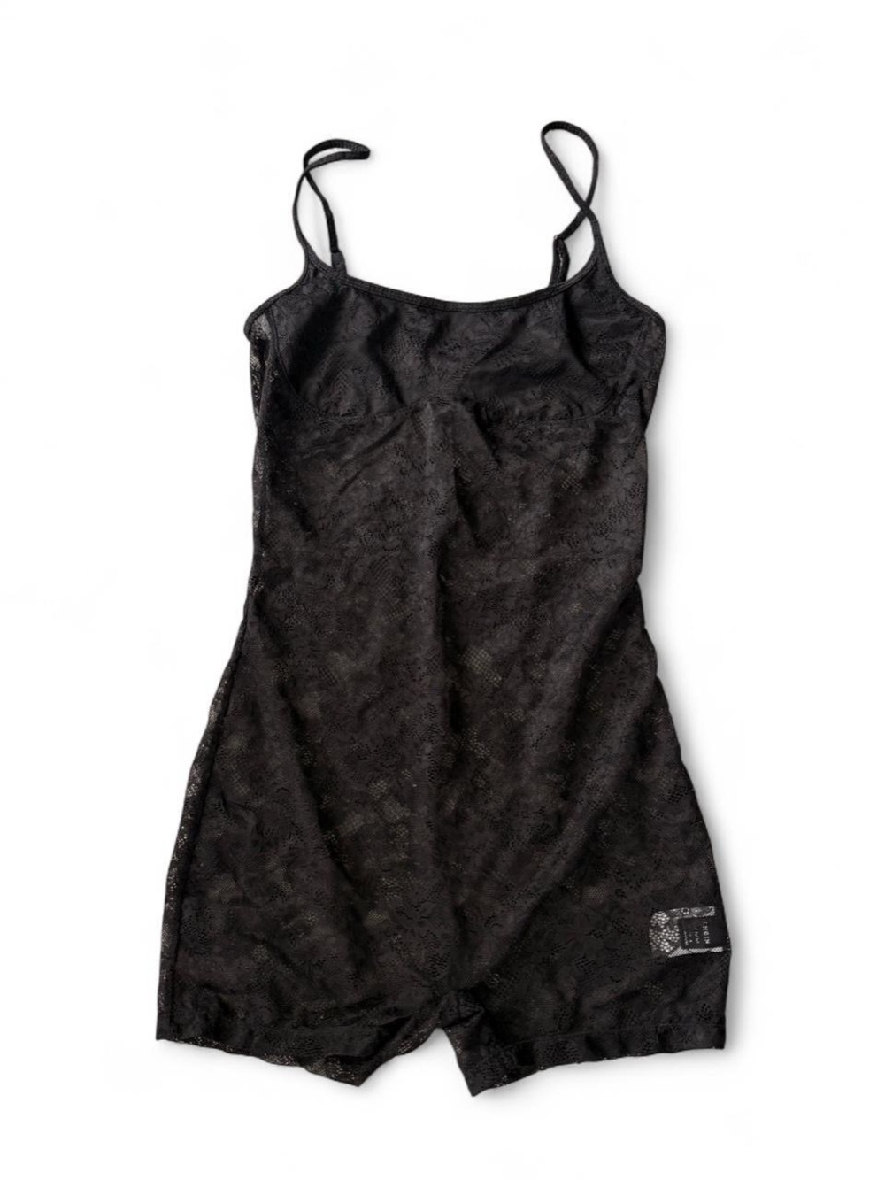 Black Lace Camisole Romper Slip
